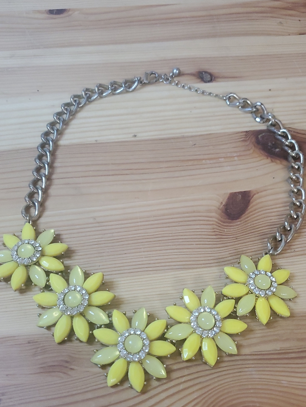 Yellow Floral Statement Necklace D